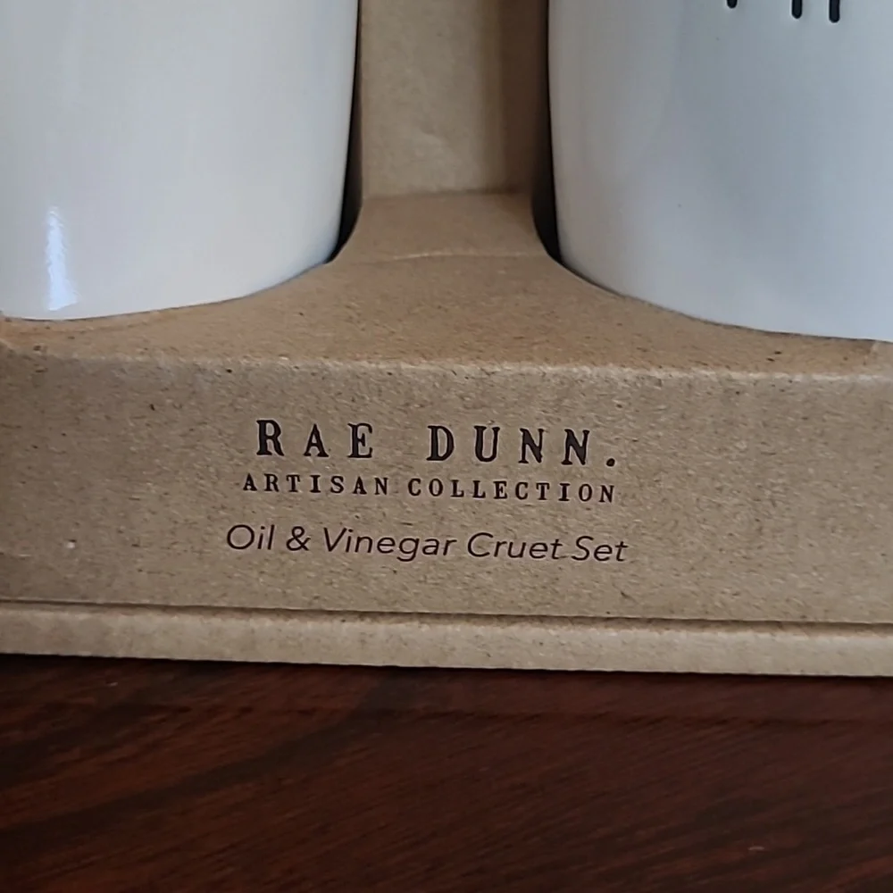 Rae Dunn Oil & Vinegar Cruet Set